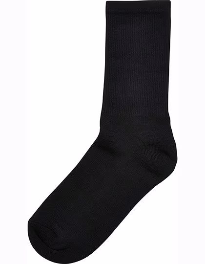 BuildYourBrand Chaussettes Crew avec bords côtelés élastiques, Black 43-46, BY201