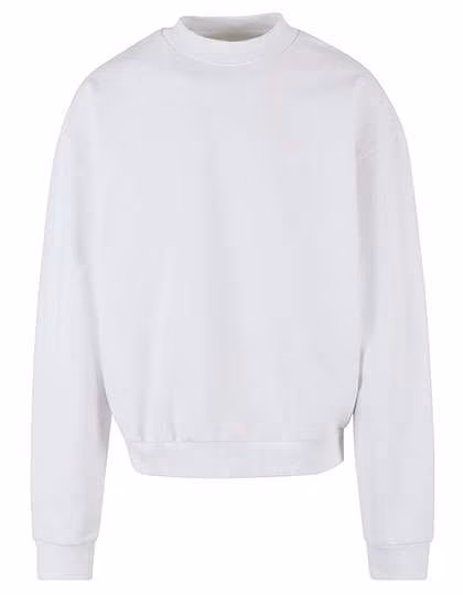 BuildYourBrand Ultra Heavy Baumwoll Crewneck Sweatshirt, White S, BY205