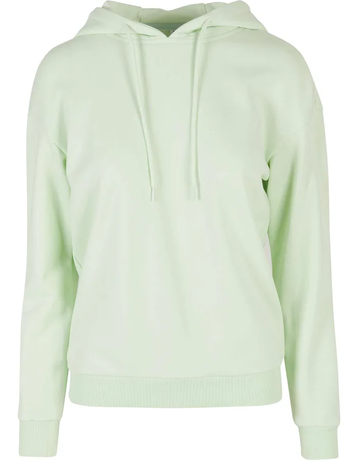 BuildYourBrand Oversized Women's Hoodie with Drawcord, Light Mint L, BY213