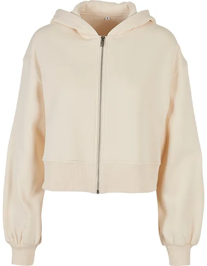 BuildYourBrand Oversized Zip Jacket with Hood, White Sand XL, BY237