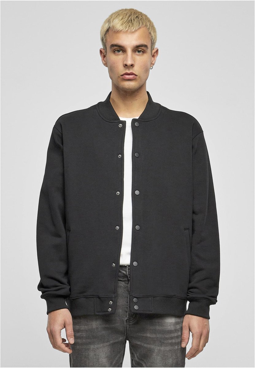 BuildYourBrand Männer Heavy Tonal College Jacke, Black XS, BY242