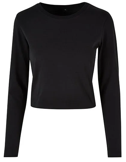 BuildYourBrand T-shirt court manches longues pour Femme, Black S, BY261