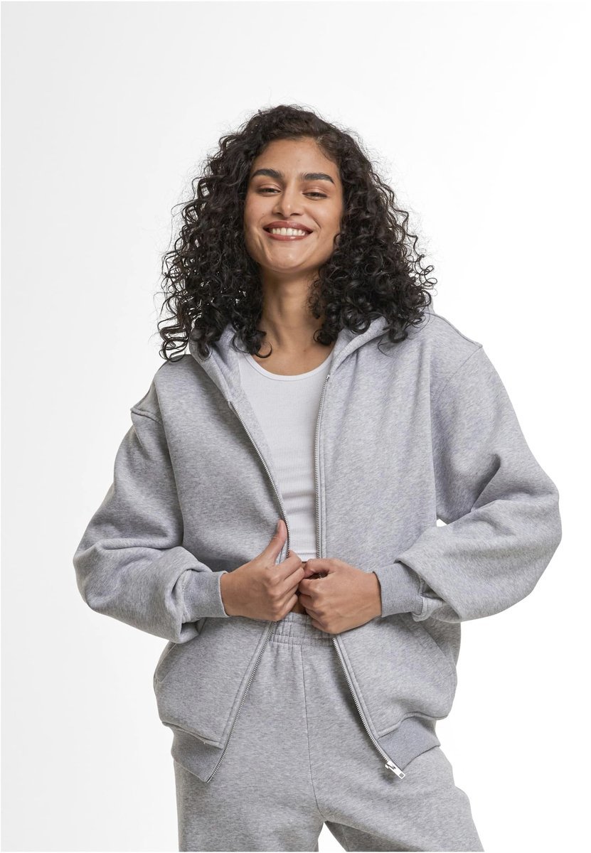 Ladies Loose Fit Zip Hoody