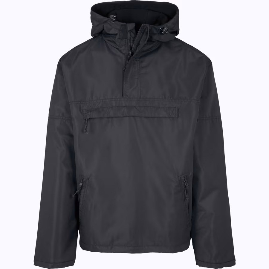 Build Your Brandit Windbreaker mit Mesh-Futter und Kordelzug, Black S, BYB3162