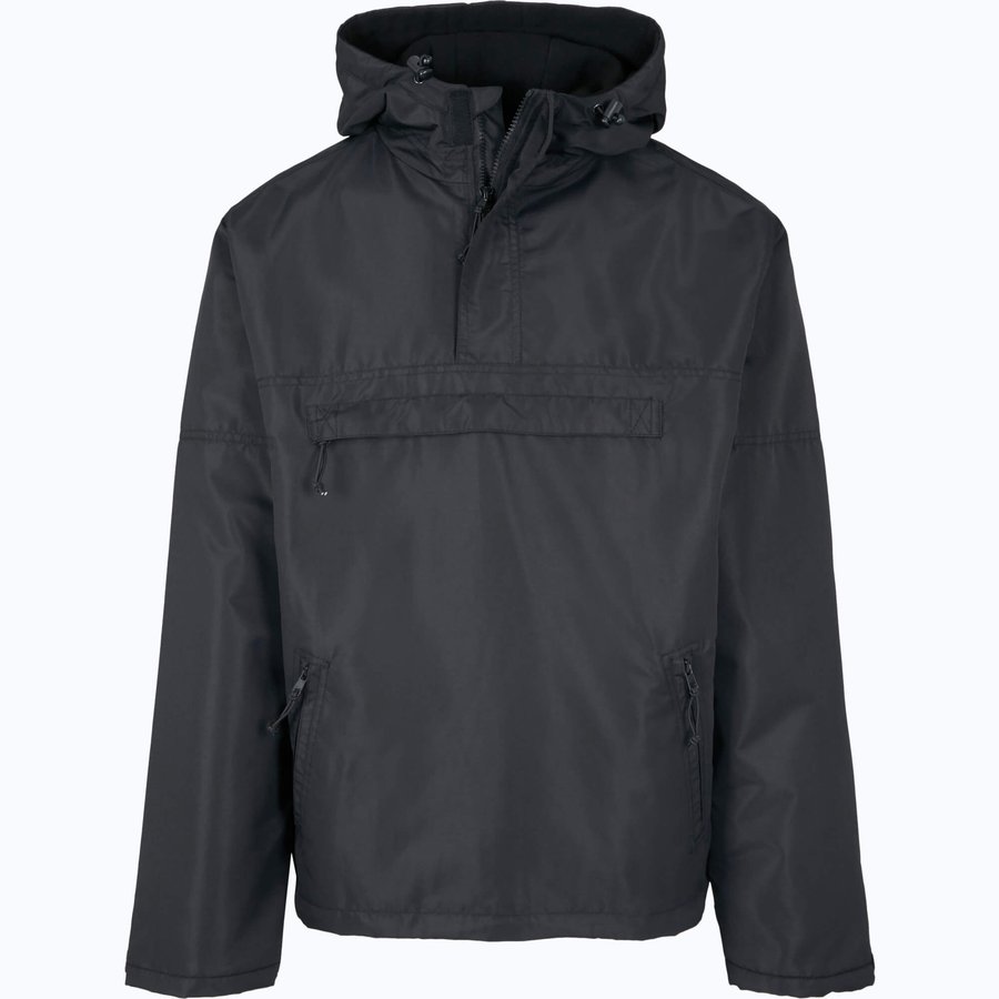 Build Your Brandit Windbreaker mit Mesh-Futter und Kordelzug, Black S, BYB3162