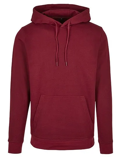 Build Your Brand Basic Basic Hoody mit Kängurutasche 270g/m², Burgundy S, BYBB001