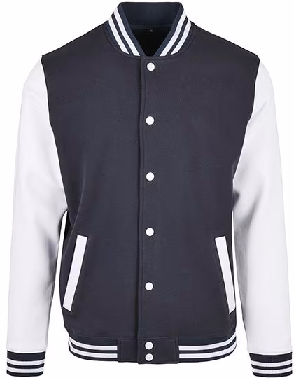 Build Your Brand Basic Veste College basique Navy/White XXL (BYBB004)