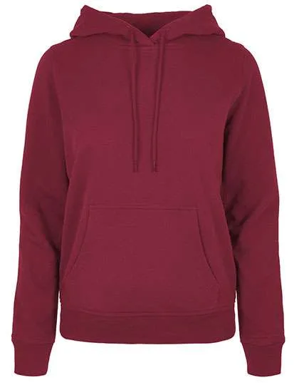 Build Your Brand Basic Basic Hoody with Kangaroo Pocket for Women, Burgundy XS, BYBB007