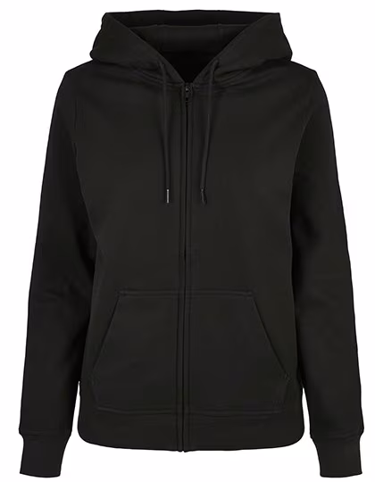 Build Your Brand Basic Basic Zip Hoody mit Kängurutasche für Damen, Navy L, BYBB009