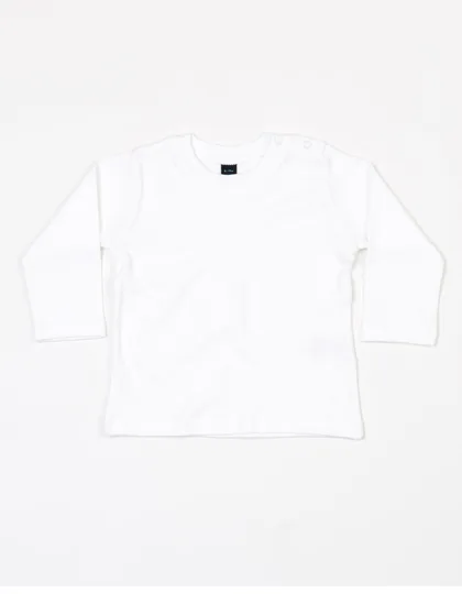 Babybugz Maglia a manica lunga per Bambini in Cotone Biologico, White 3-6 Monate, BZ11