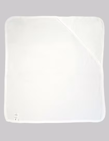 Babybugz Couverture bébé à capuche en Coton Bio, White/White 80 x 80 cm, BZ24