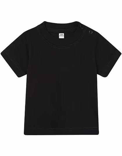 Babybugz Bio-Baumwolle Baby T-Shirt mit Druckknöpfen, White 3-6 Monate, BZ61