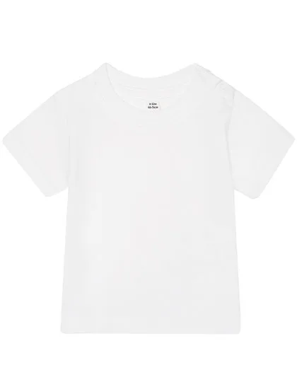Babybugz Organic Cotton Baby T-Shirt with Snap Buttons, White 3-6 Monate, BZ61