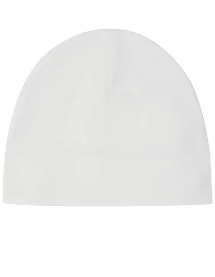 Babybugz Baby Hat made of Organic Cotton with Cuff, White One Size, BZ62