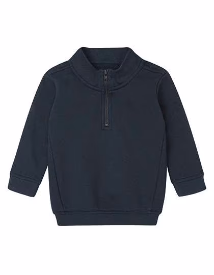 Babybugz Sweat-shirt quart de zip bébé en Coton Bio, Navy 6-12 Monate, BZ66