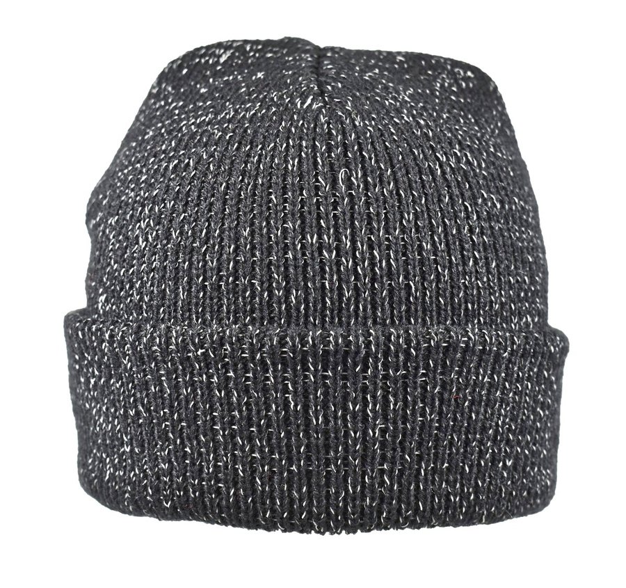 L-merch Reflektierende Mütze aus Polyacryl, Black One Size, C14470