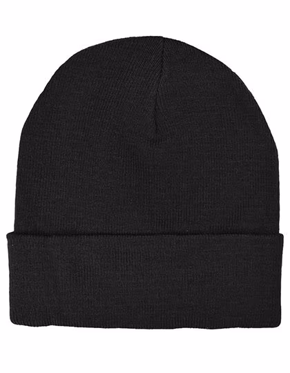 L-merch rPET Beanie aus recyceltem Polyester, Black One Size, C1456