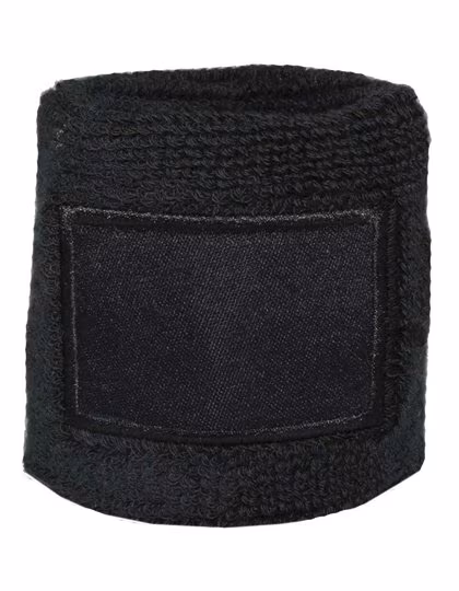 L-merch Sport-Schweißarmband aus Baumwollmix, Black One Size, C1520