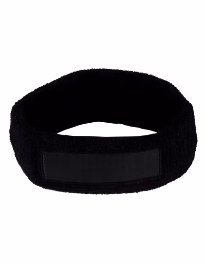 L-merch Bandeau de transpiration en Coton, personnalisable, Black One Size, C1522