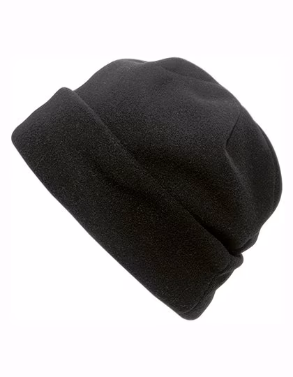 L-merch Fleece Mütze Bonneti mit Krempe, Black One Size, C1741