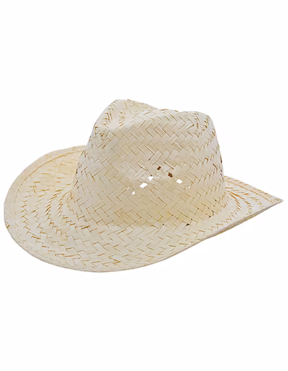 L-merch Chapeau de paille avec ruban ajustable, Natural One Size, C2072