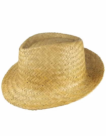 L-merch Promo Mafia Strohhut aus Seegras, Natural One Size, C2074