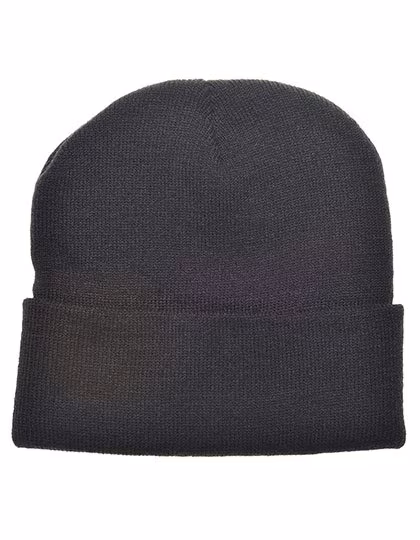 Knitted Beanie with Wide Brim, Oeko-Tex