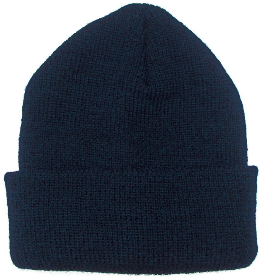 L-merch Strickmütze mit breiter Krempe, Oeko-Tex, Black One Size, C733