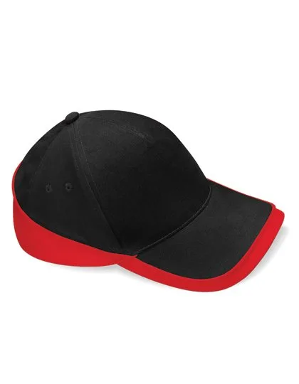 Beechfield Teamwear Competition Cap aus Baumwoll-Twill, Black/Classic Red One Size, CB171