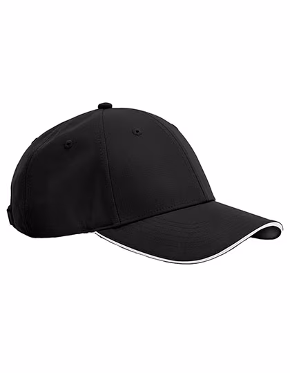 Beechfield Recycelte Polyester Sport-Tech Kappe, Black/White One Size, CB195R