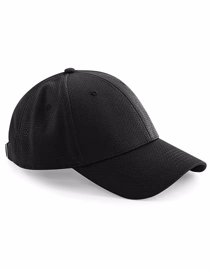 Beechfield Air Mesh 6 Panel Cap mit Belüftung, Black One Size, CB196