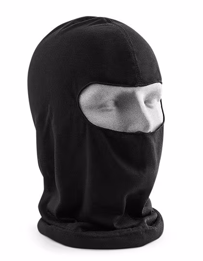 Beechfield Black Microfibre Balaclava for Cold Weather, Black One Size, CB225