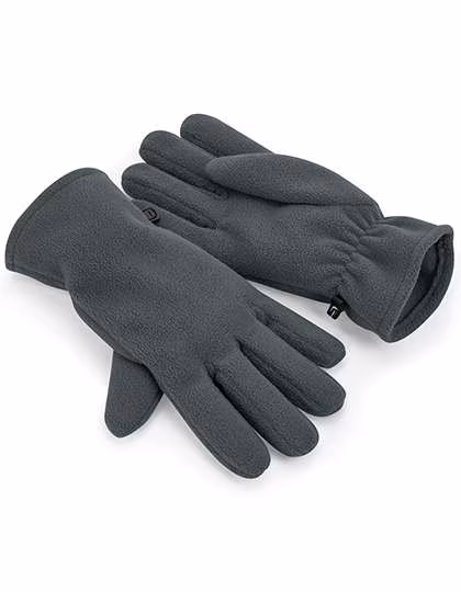 Beechfield Recycelte Fleece Handschuhe mit Clip, Steel Grey L/XL, CB298R