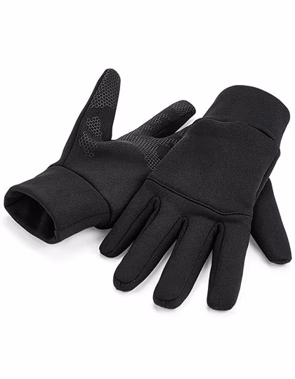 Beechfield Gants de sport Softshell avec fonction tactile, Black L/XL, CB310