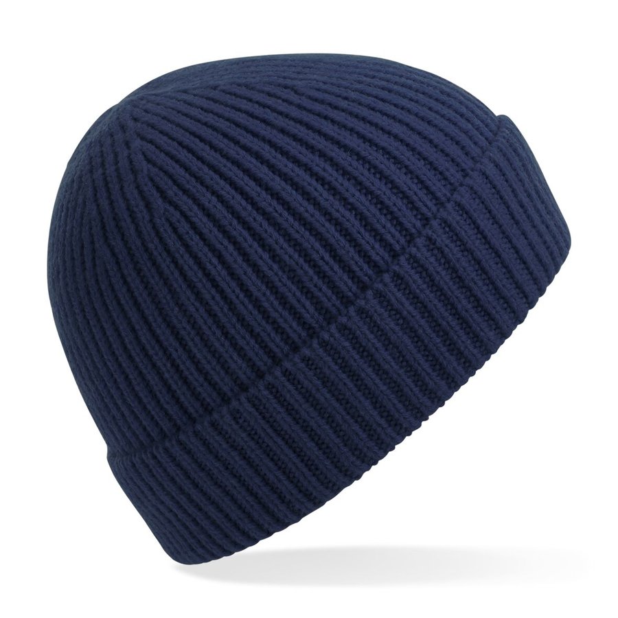 Beechfield Rippstrick Beanie mit Umschlag, Steel Blue One Size, CB380