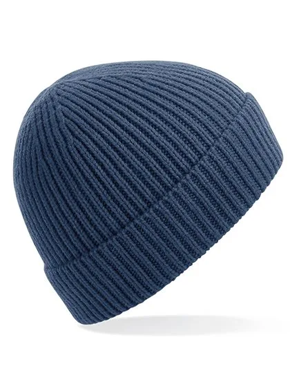 Beechfield Rippstrick Beanie mit Umschlag, Steel Blue One Size, CB380