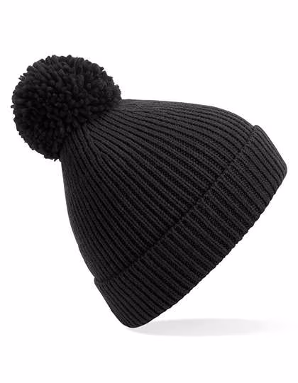Beechfield Bonnet en maille côtelée avec pompon, Oxford Navy One Size, CB382