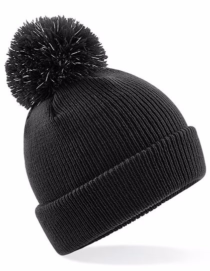 Beechfield Junior Reflective Beanie mit Bommel, Bright Red One Size, CB406B