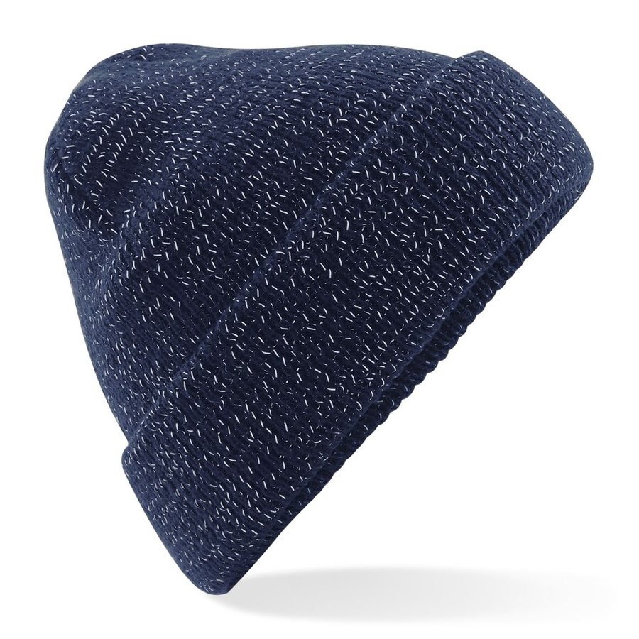 Beechfield Reflektierende Beanie mit Umschlag, Black One Size, CB407