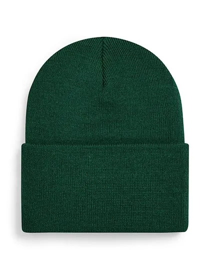Beechfield Nachhaltiger Beanie mit breitem Umschlag, Bottle Green One Size, CB40R