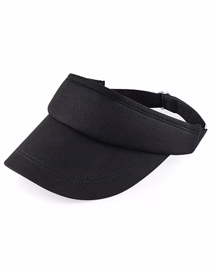 Beechfield Visiera sportiva in twill di Cotone con visiera, Black One Size, CB41