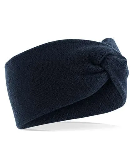 Beechfield Twist Strick-Stirnband in Pastellfarben, French Navy One Size, CB432