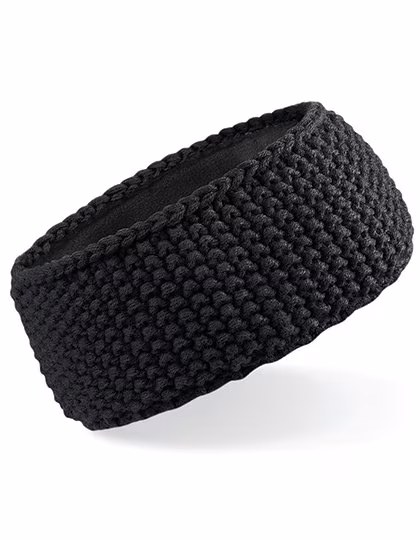 Beechfield Waffle Texture Headband with Thermal Band, Black One Size, CB434