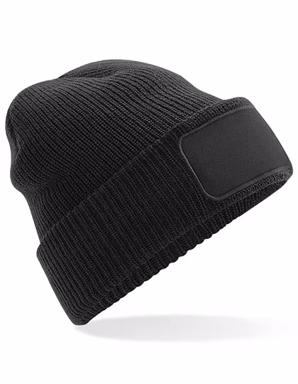 Beechfield Thinsulate™ Patch Beanie con applicazione, Black One Size, CB440