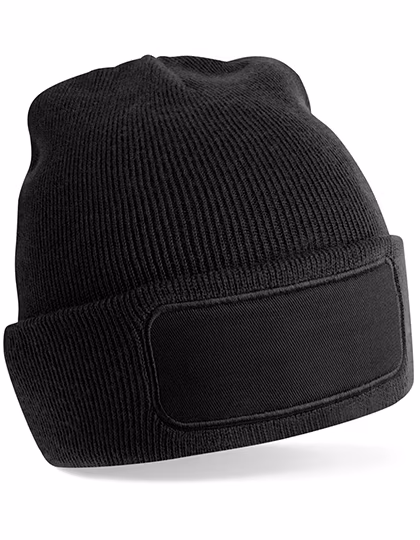 Beechfield Beanie riciclato con patch in Cotone, French Navy One Size, CB445R