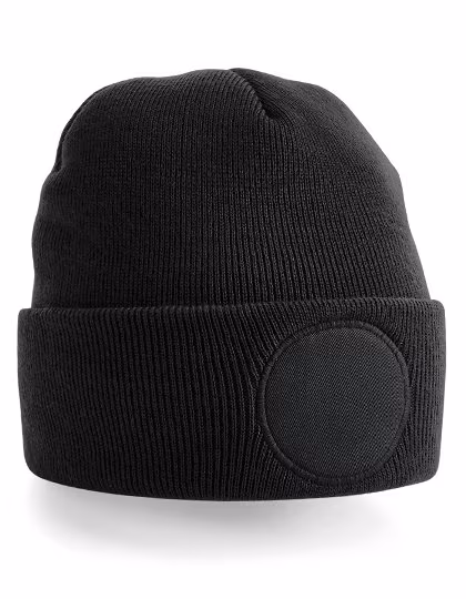 Beechfield Circular Patch Beanie aus Polyacryl, Burgundy One Size, CB446