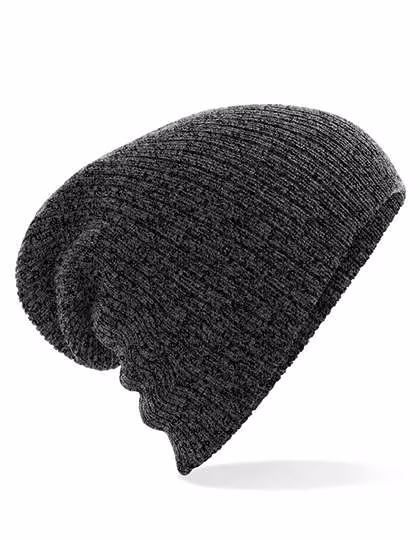 Beechfield Slouch Beanie a doppio strato in Acrilico, Antique Grey One Size, CB449