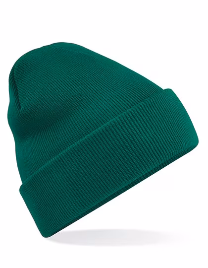 Beechfield Doppellagiges Polyacryl-Beanie mit Umschlag, Bottle Green One Size, CB45