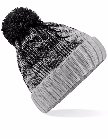 Beechfield Bonnet Ombré avec revers et pompon, Lavender/French Navy One Size, CB459