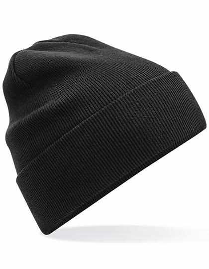 Beechfield Bio-Baumwolle Umschlag-Mütze aus zwei Lagen, Black One Size, CB45N
